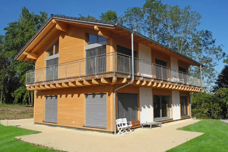 HultaHaus "Gehl" mit Putz- und Holzfassade