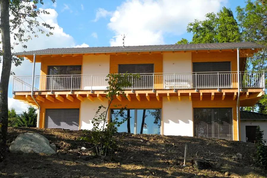 HultaHaus "Gehl" mit Putz- und Holzfassade