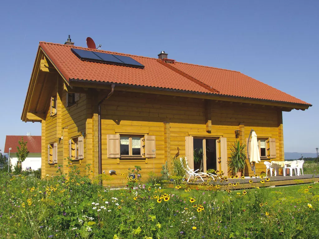 Blockhaus Kantholzbalken Richter