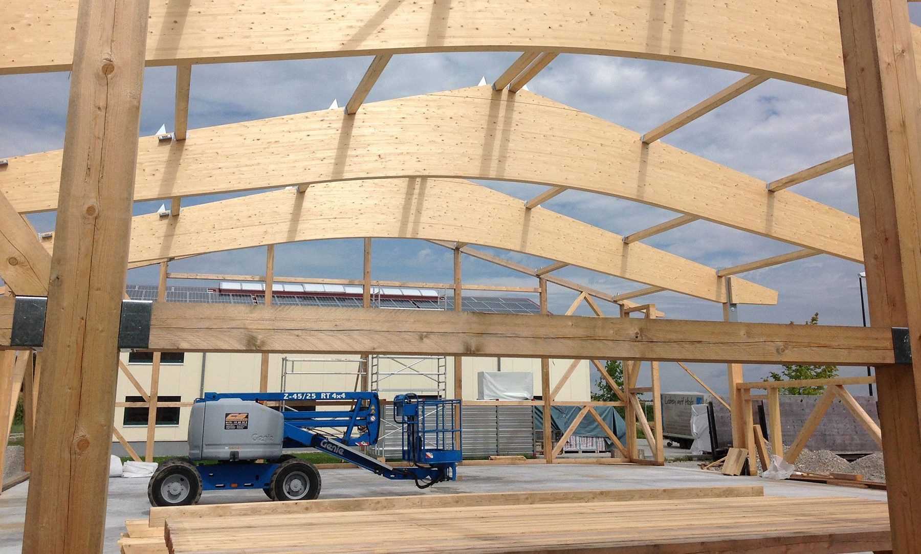 Bayern Block Holzhaus Montagehalle (Bayern Block GmbH)