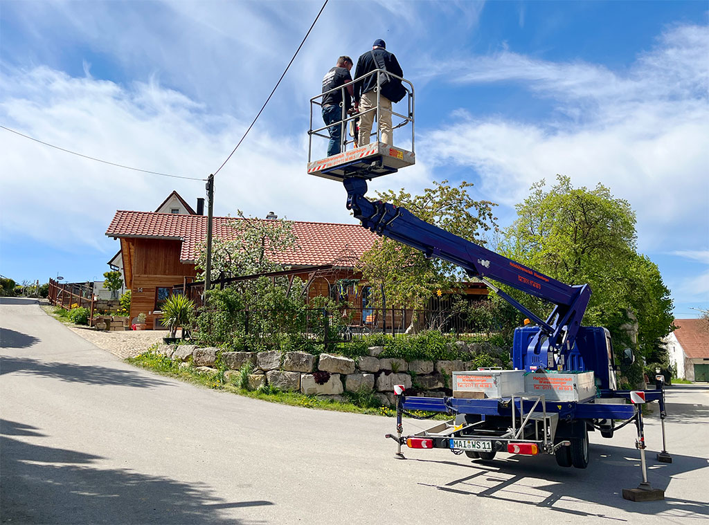 Holzhaus von oben