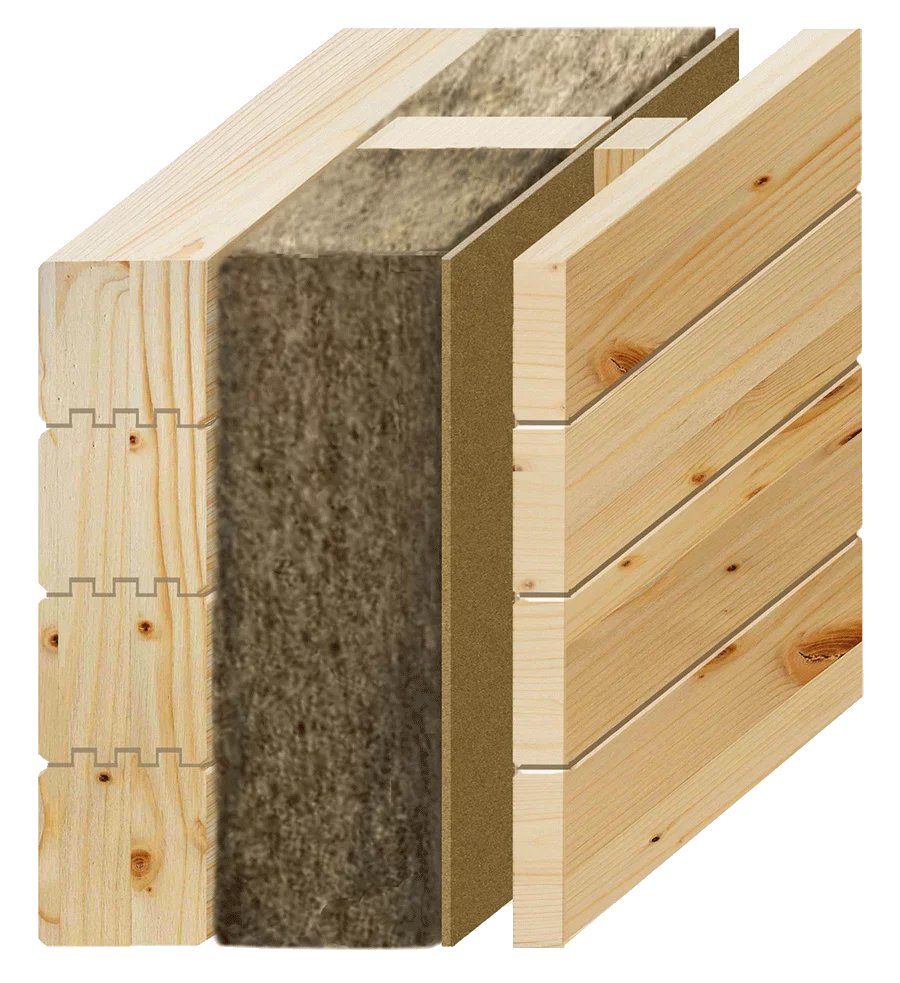 Blockwand mit Aussendämmung