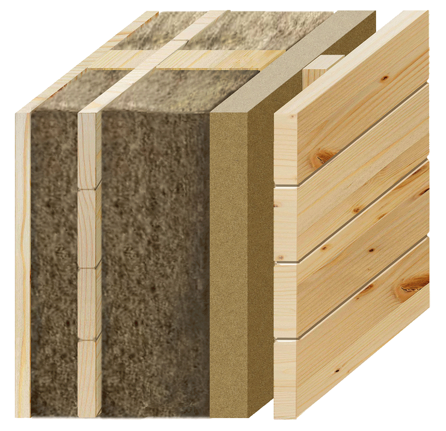 Holzrahmenbau Holzfassade Paneele