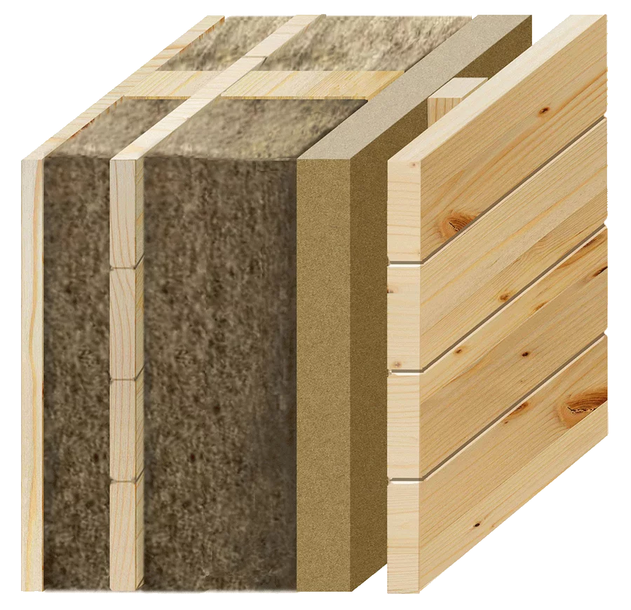 Holzrahmenbau Holzfassade Paneele